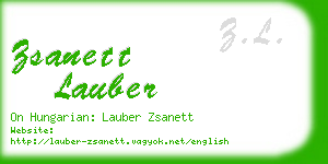 zsanett lauber business card